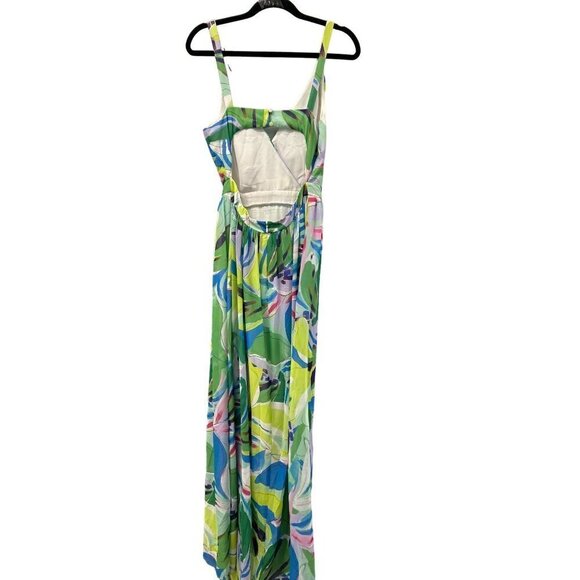 Aidan By Adrianna Papell Printed Chiffon Maxi Dress Multicolor Womens Size 8 - Picture 8 of 11